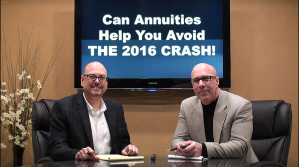 The Annuity Guys video talking about Can Annuities Help You Avoid the 2016 Crash?